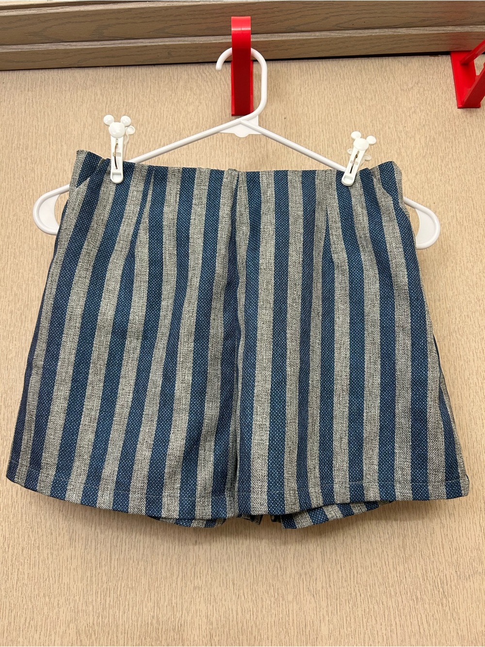 SHEIN - Blue Striped Mini Shorts - Size S